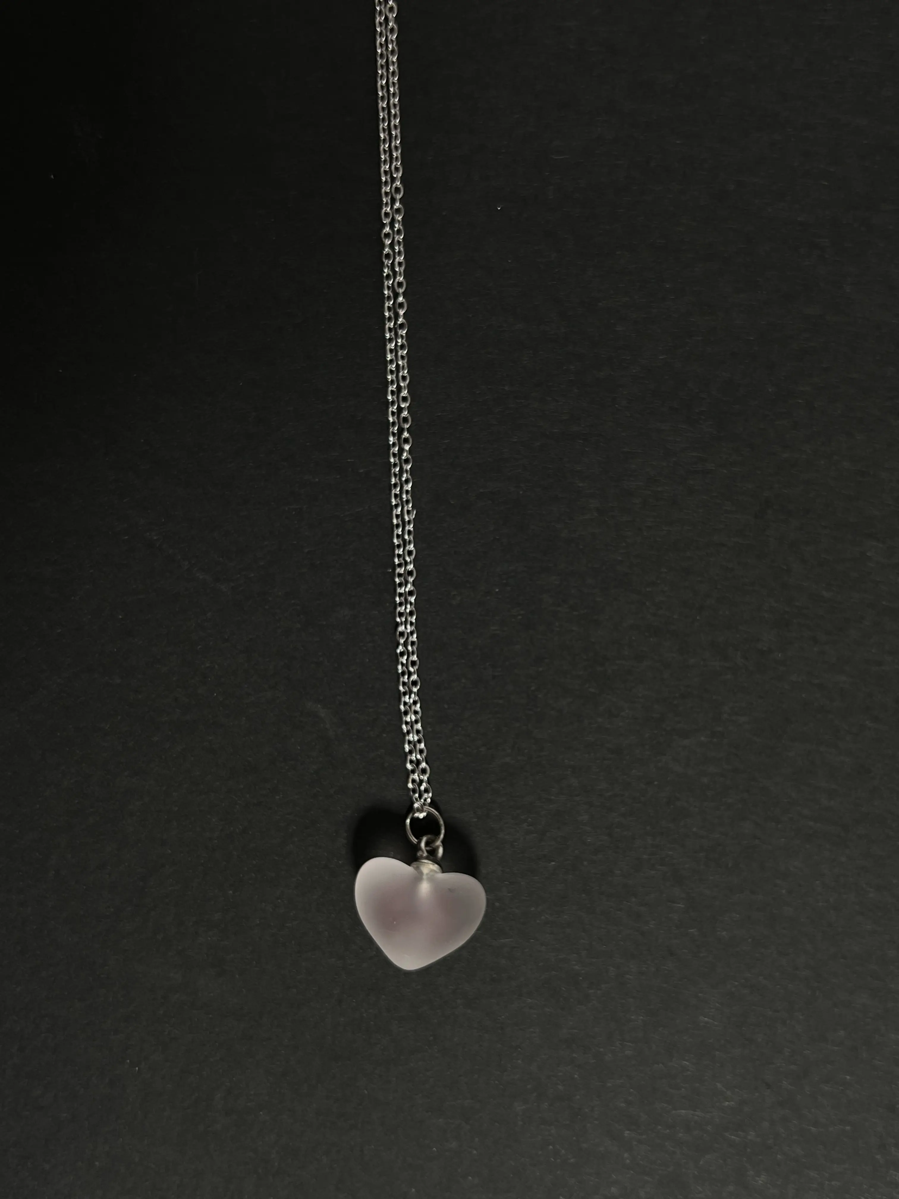 گردنبند قلبی استیل مات