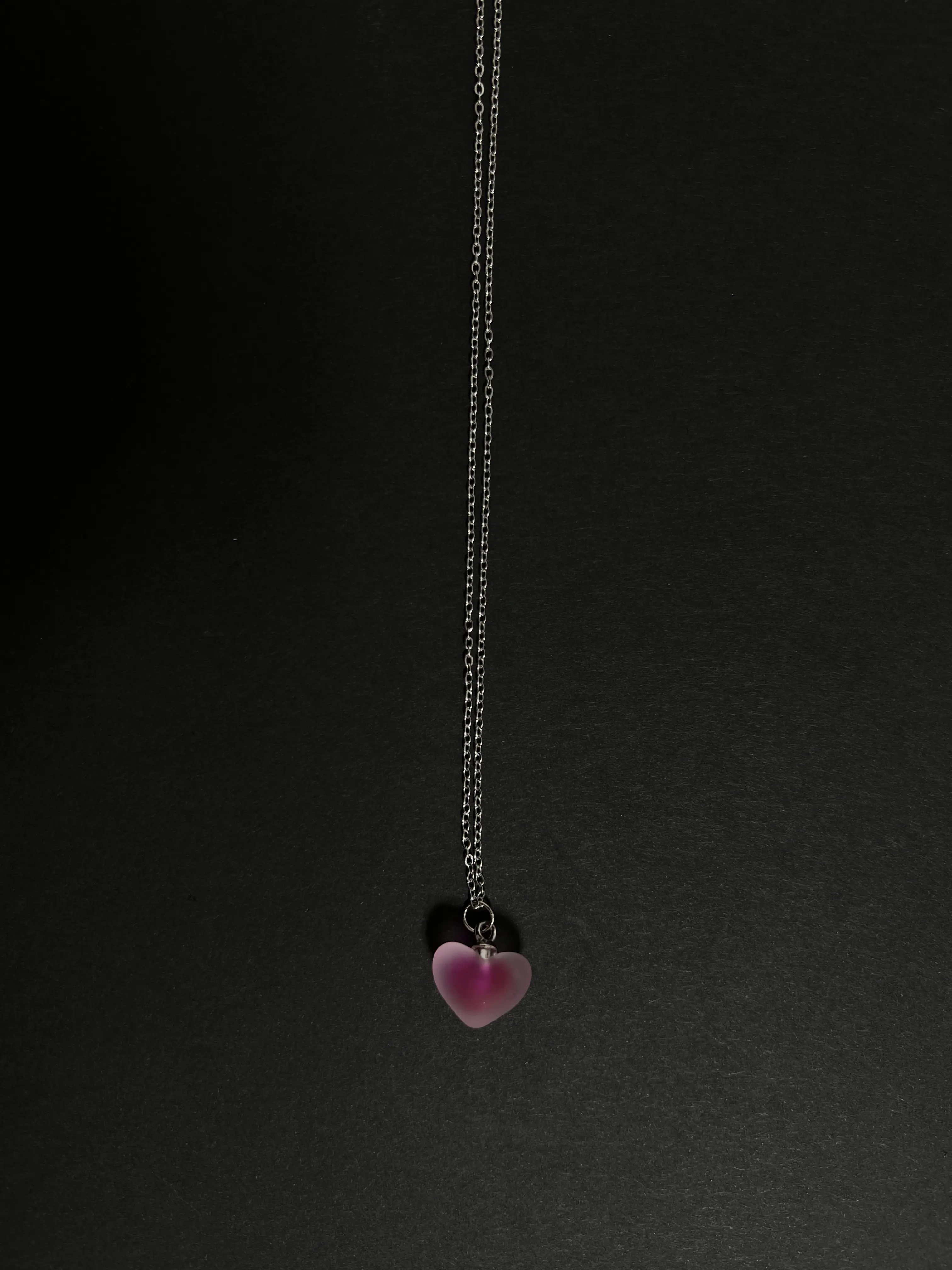 گردنبند قلبی استیل مات