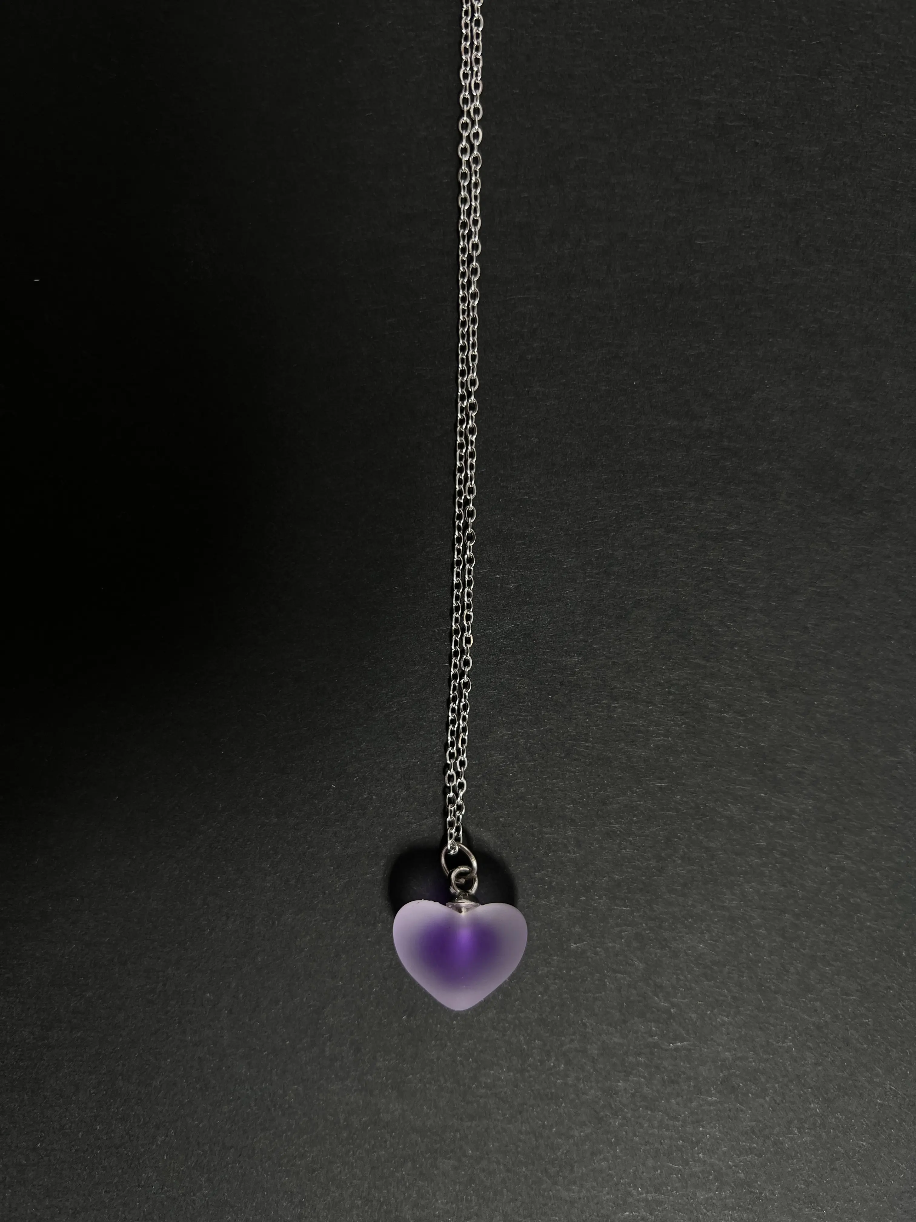 گردنبند قلبی استیل مات