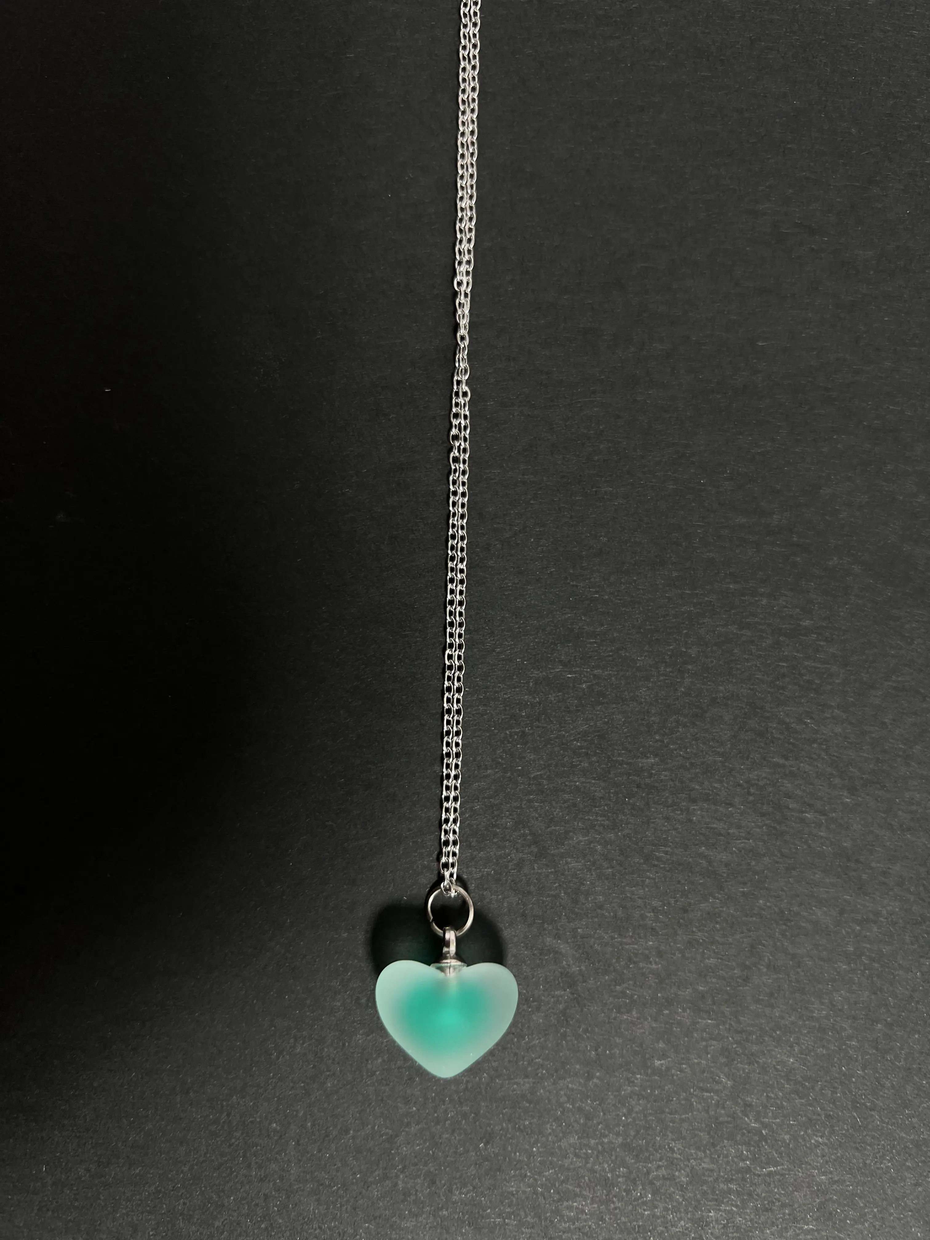 گردنبند قلبی استیل مات