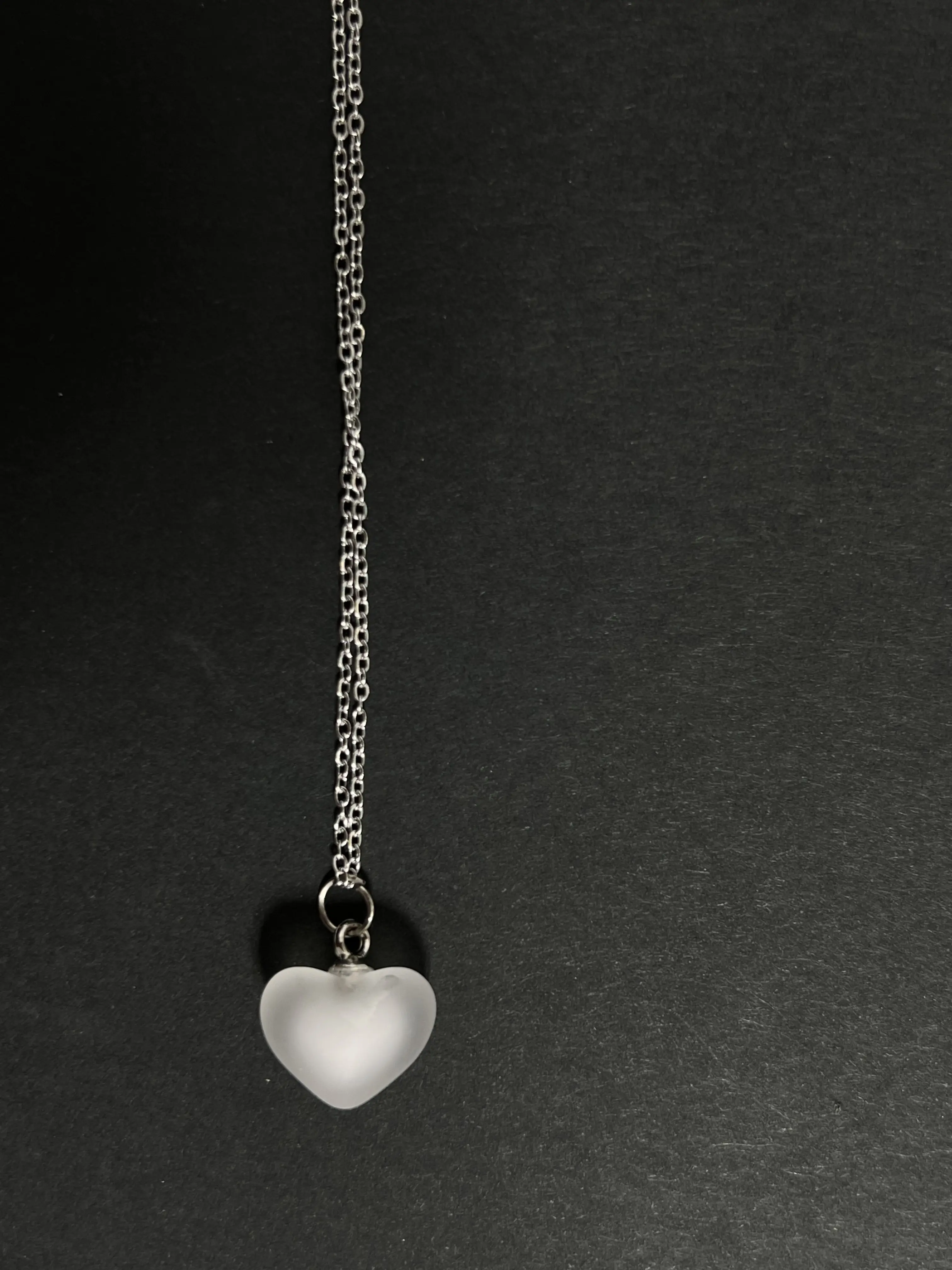 گردنبند قلبی استیل مات