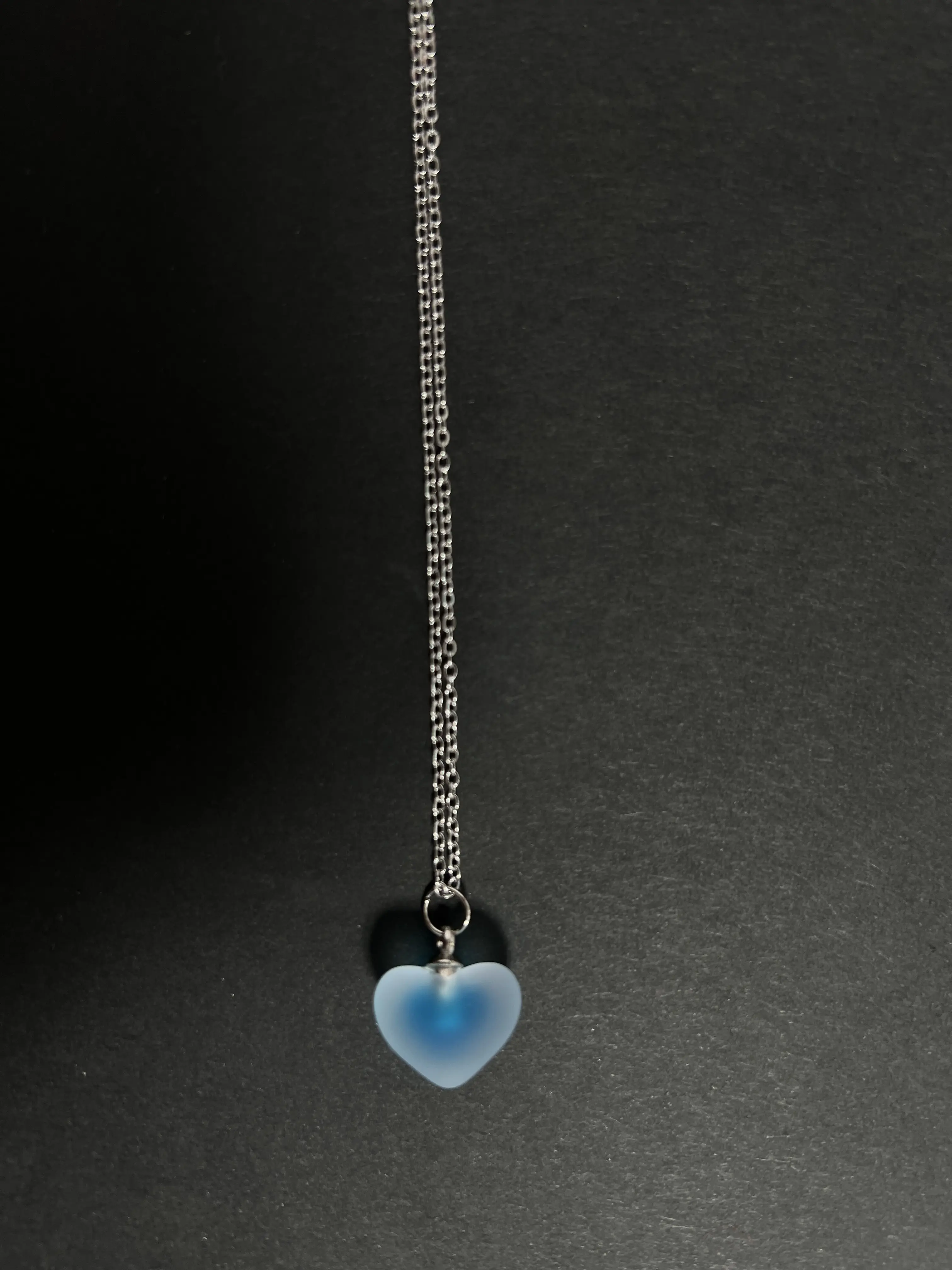 گردنبند قلبی استیل مات