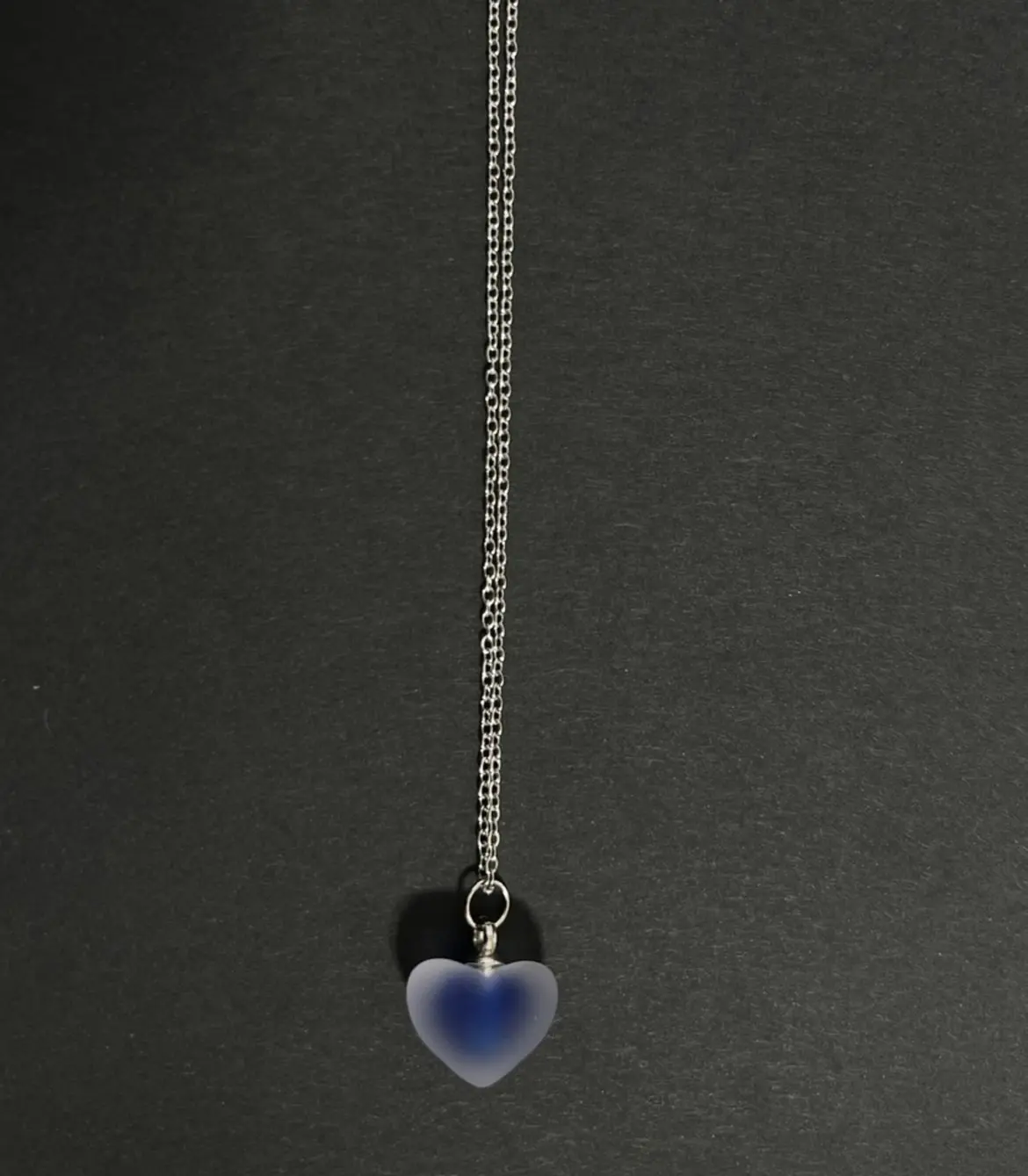 گردنبند قلبی استیل مات