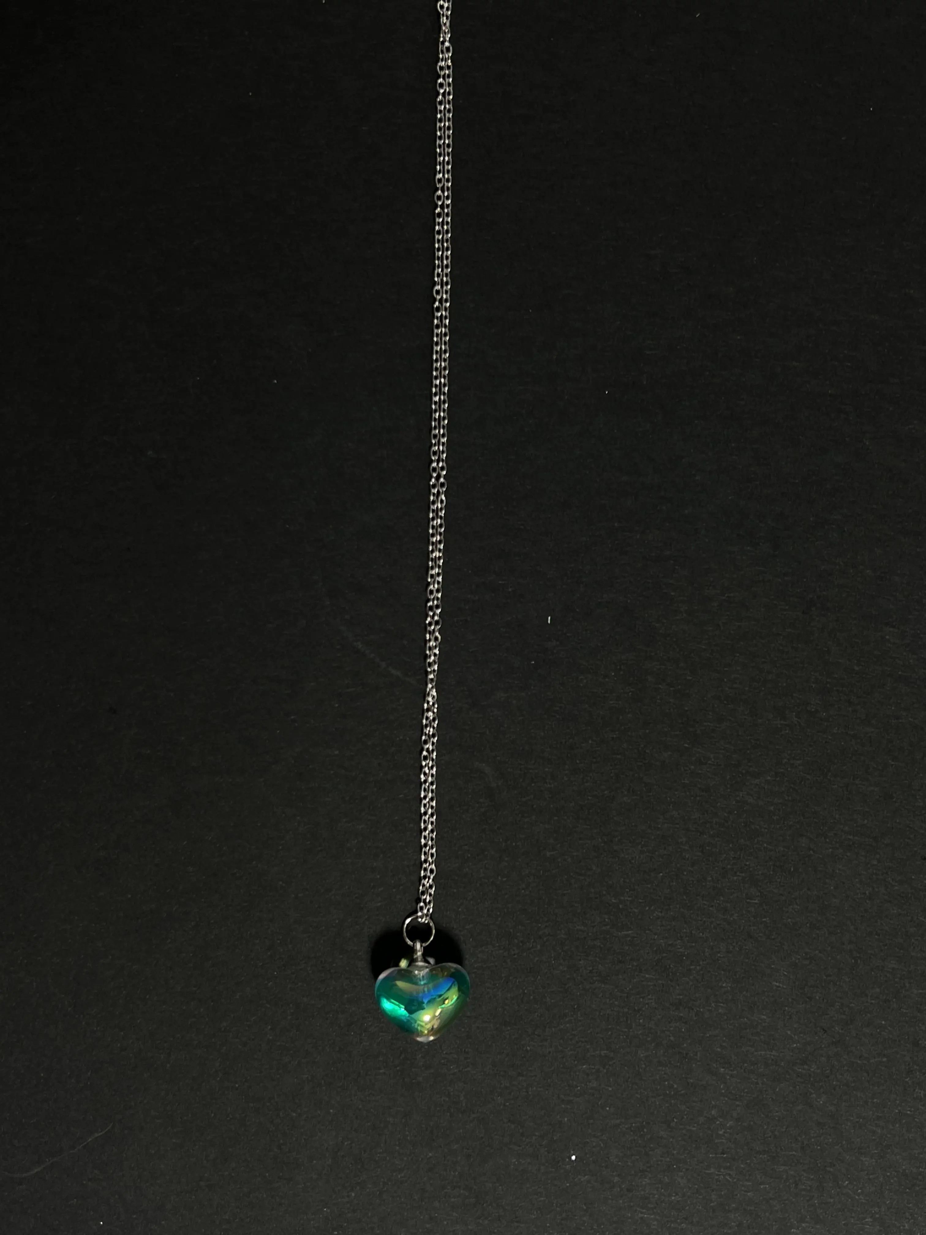 گردنبند قلبی استیل هلوگرامی