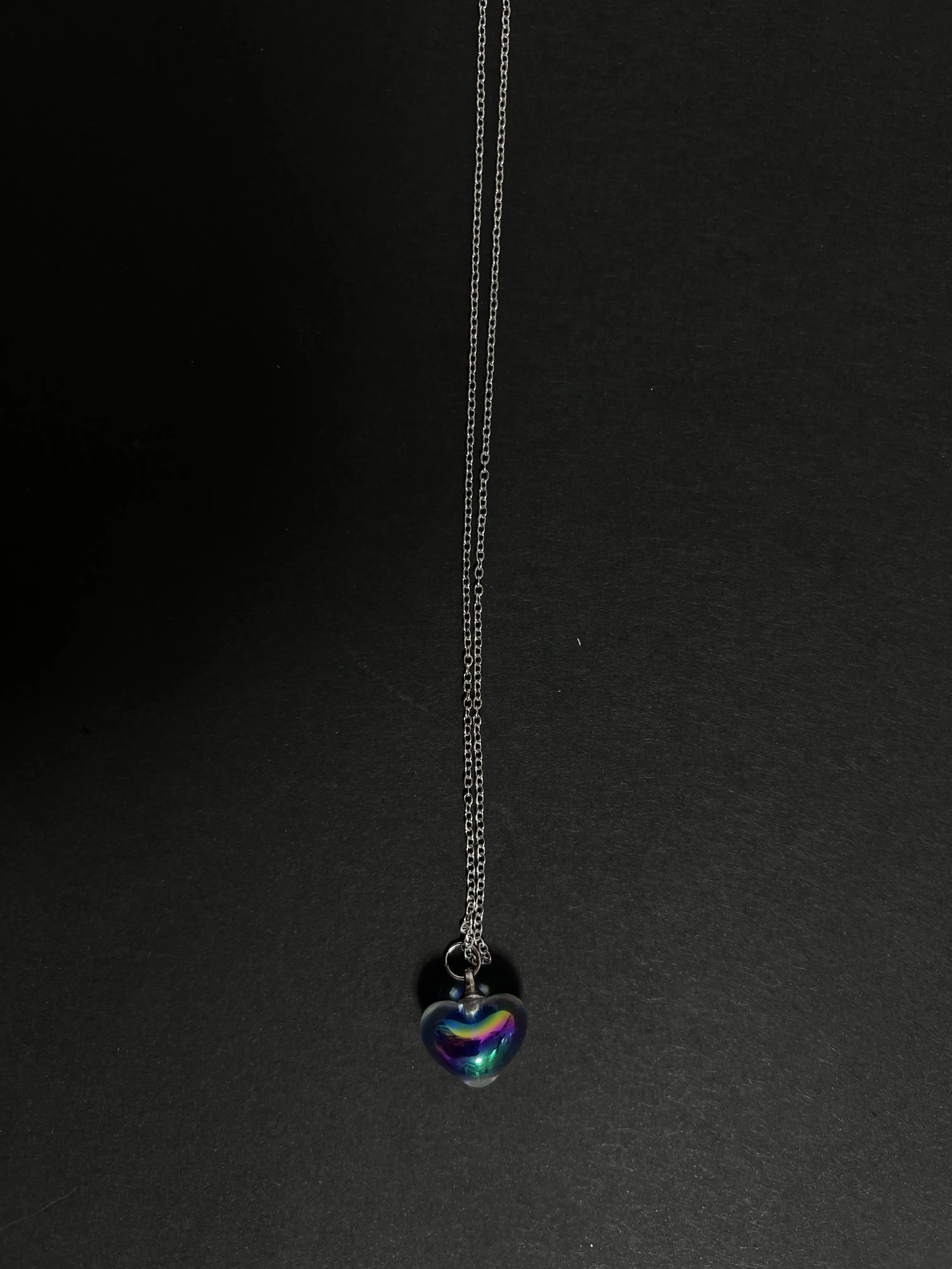 گردنبند قلبی استیل هلوگرامی