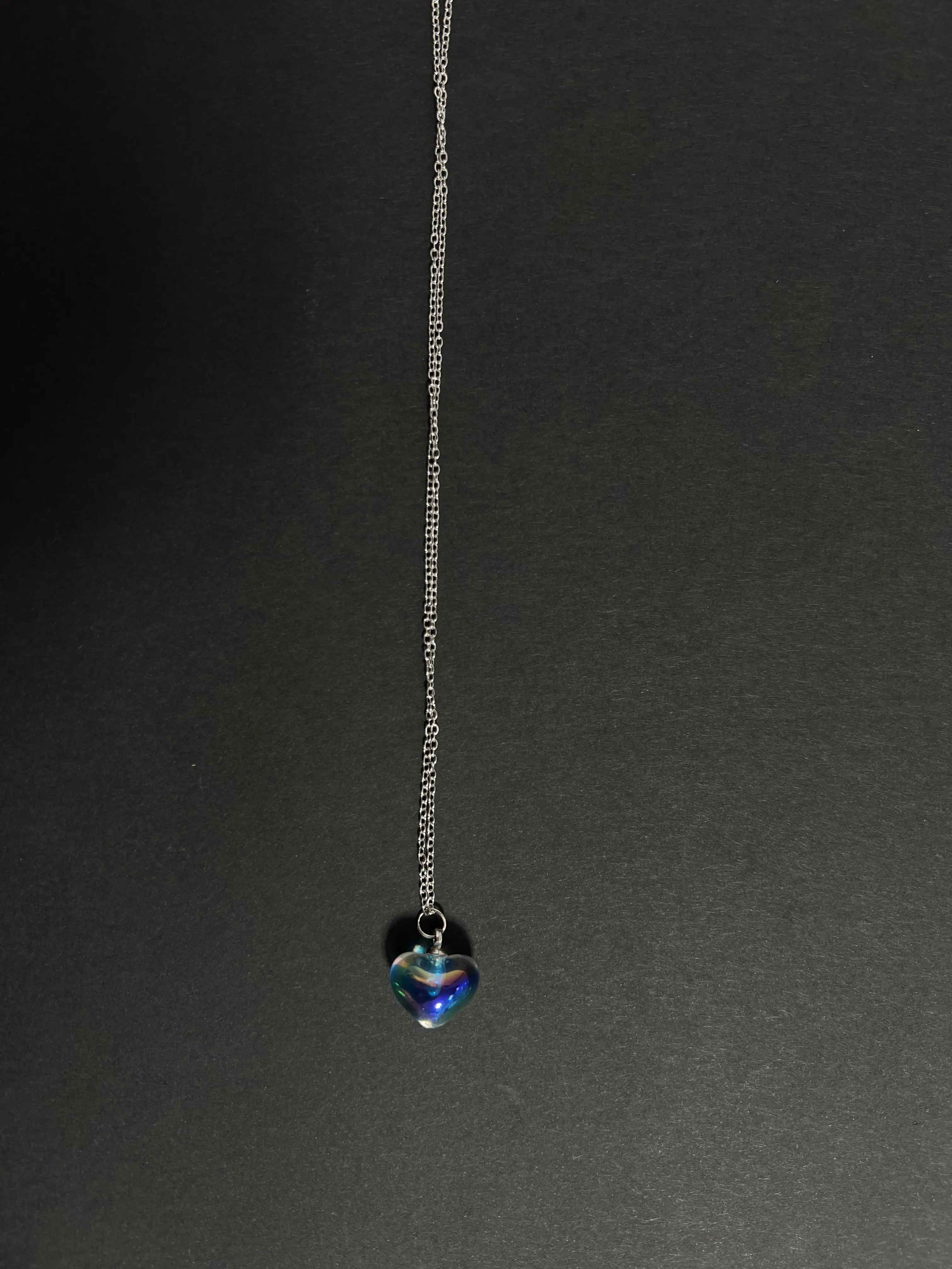 گردنبند قلبی استیل هلوگرامی