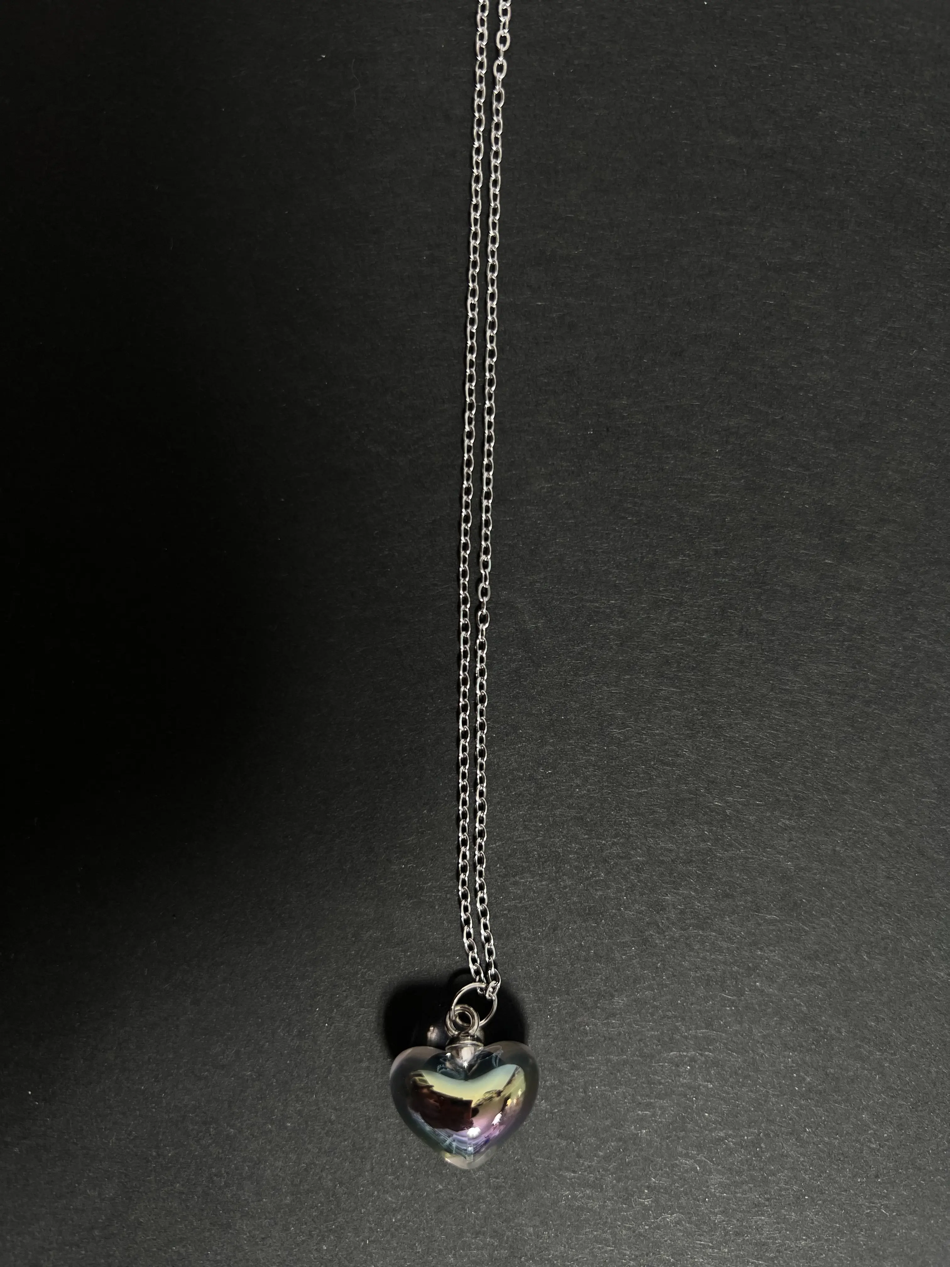 گردنبند قلبی استیل هلوگرامی